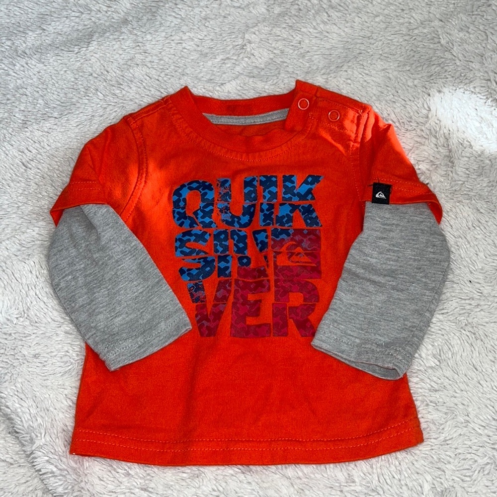 Orange 3-6 month quicksilver long sleeve top